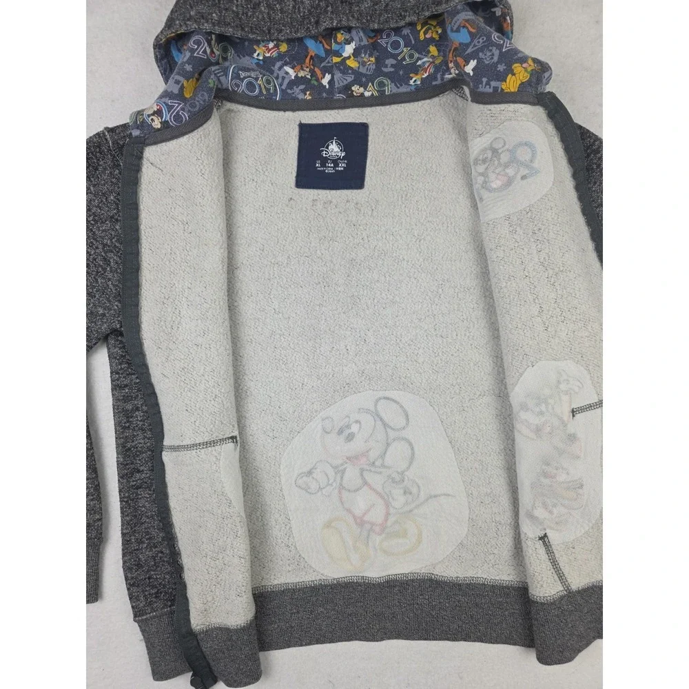Walt Disney World Parks Youth XL Hoodie Jacket Mickey Goofy Embroidered‎ 2019